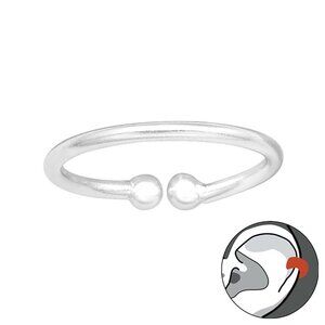 Sterling Silver Simple Ear Cuff​